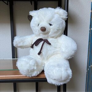 Westcliff Collection Vintage Fluffy Polar Bear Color Plush 15” Korea Hangtag
